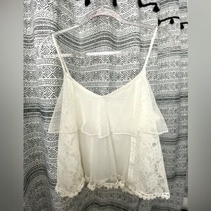 American Eagle Outfitters White Lace Top